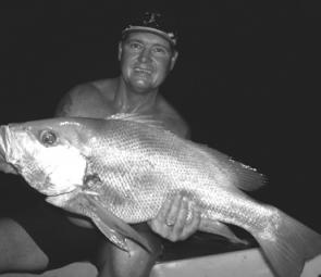 Mark Westgate with a thumper large mouth nannygai taken on an overnight trip near Undine Reef.